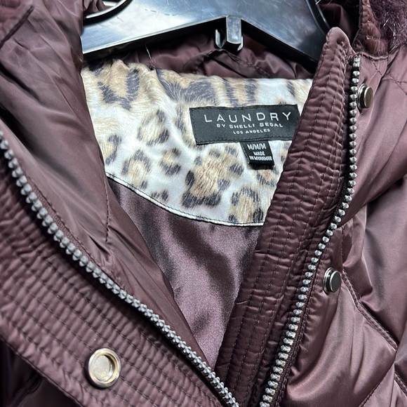 NWT,LAUNDRY BY SHELLI SEGAL DIAMOND QUILTED PUFFER JACKET,black plum - Picture 12 of 17